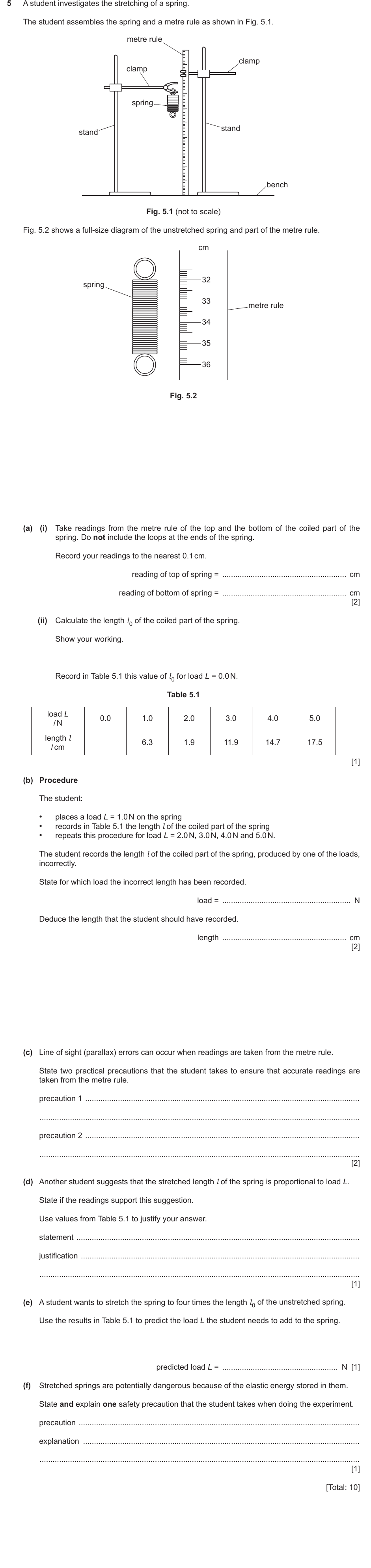 IGCSE 0654 May/June 2023 Paper 61 Question 5 — Energy stores & transfers