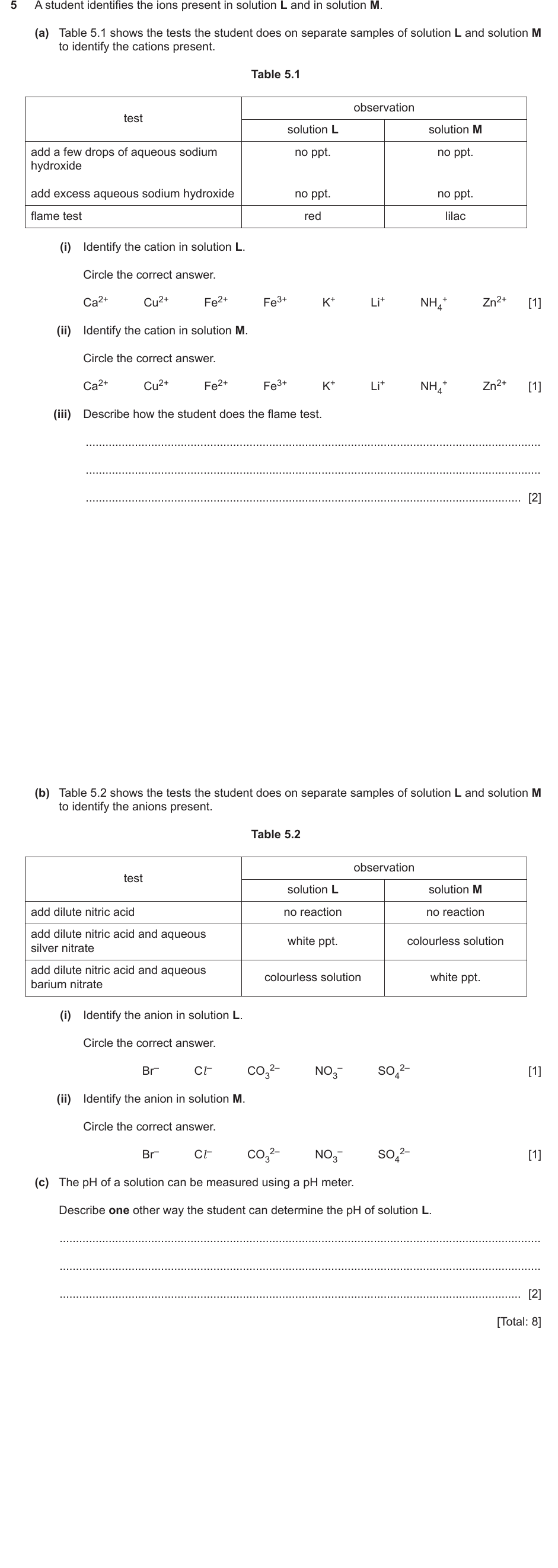 IGCSE 0654 May/June 2023 Paper 62 Question 5 — Ionic bonding