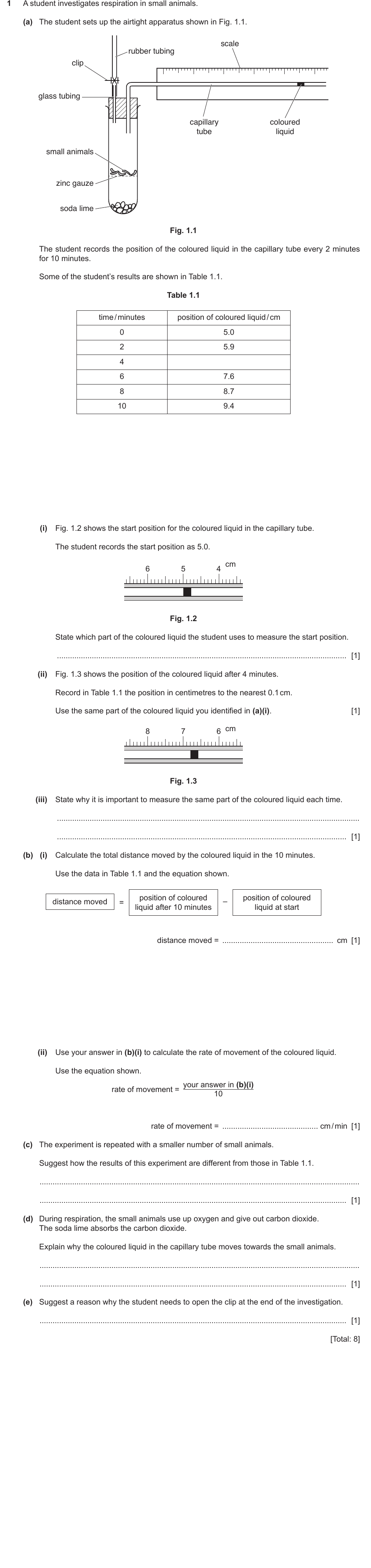 IGCSE 0654 Oct/Nov 2022 Paper 62 Question 1 — Blood vessels