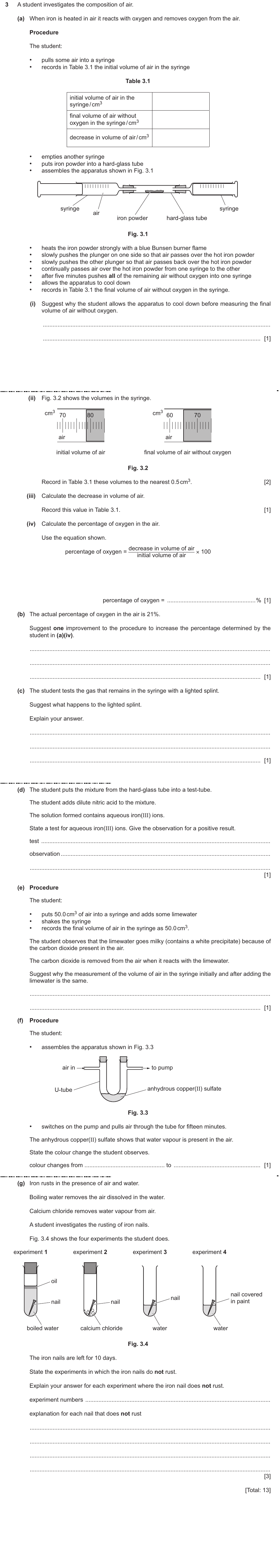 IGCSE 0654 Oct/Nov 2024 Paper 63 Question 3 — Corrosion & rusting