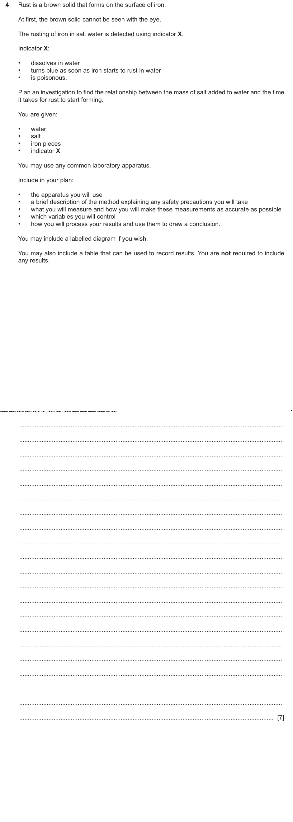 IGCSE 0654 Oct/Nov 2024 Paper 63 Question 4 — Corrosion & rusting