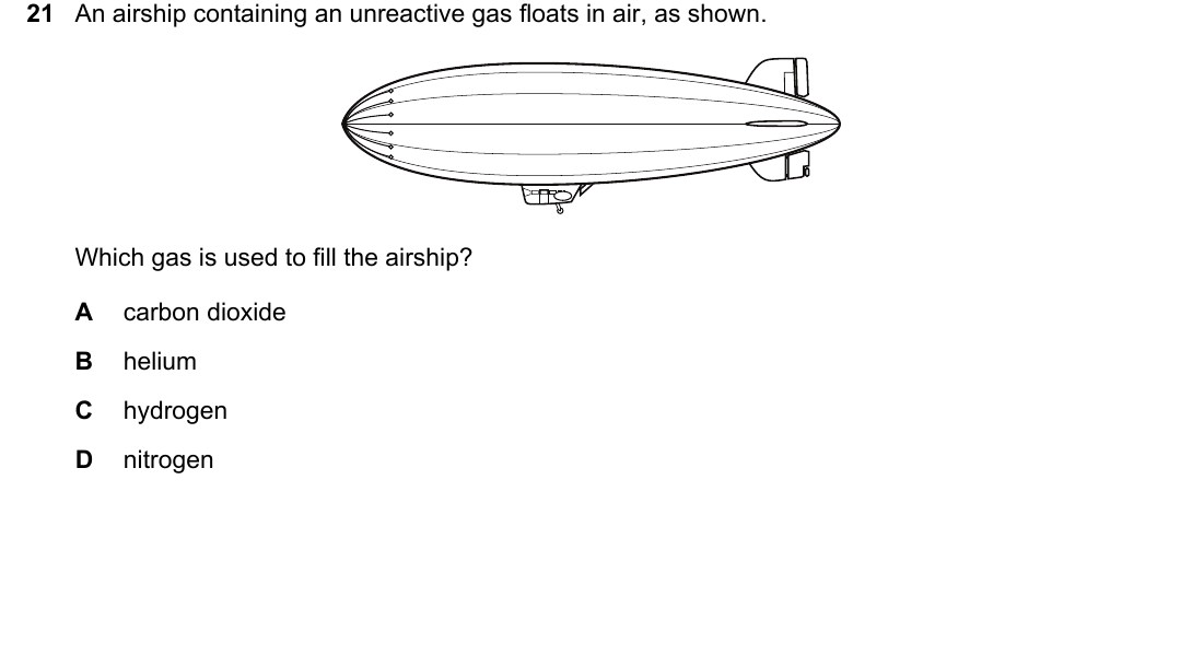 IGCSE 0654 March 2022 Paper 12 Question 21 — Group 0 noble gases