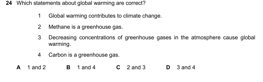 IGCSE 0654 March 2025 Paper 22 Question 24 — Climate change