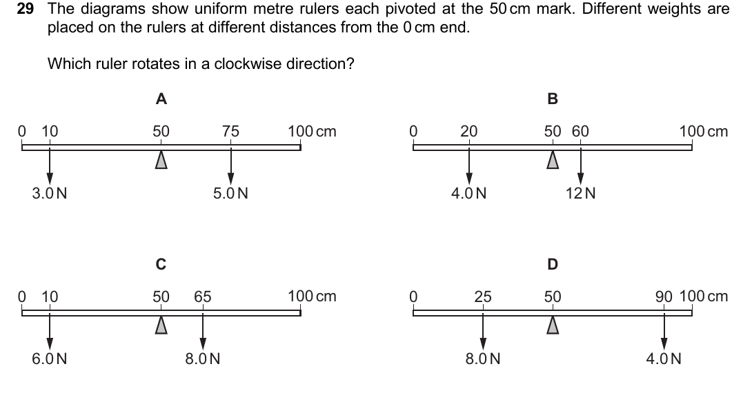 IGCSE 0654 March 2025 Paper 22 Question 29 — Mass & weight