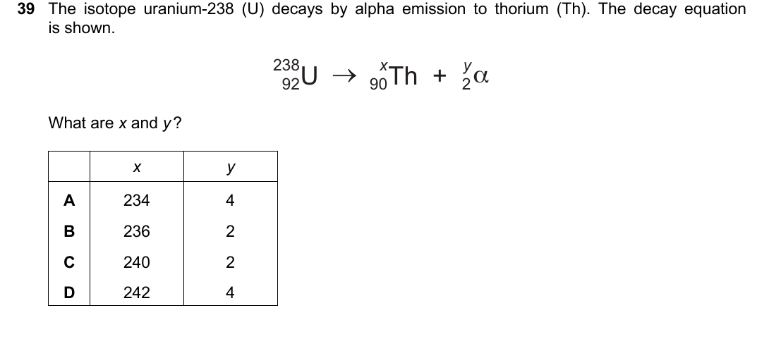 IGCSE 0654 March 2025 Paper 22 Question 39 — Isotopes