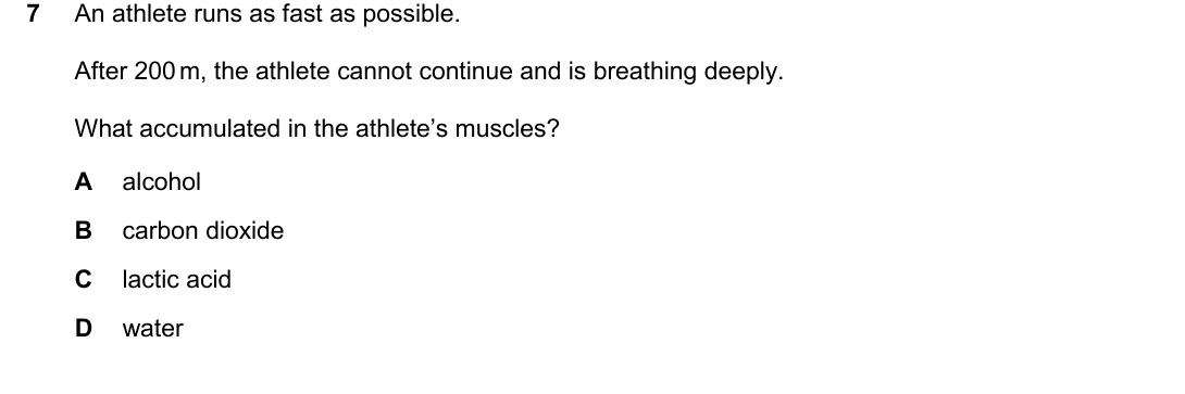 IGCSE 0654 March 2025 Paper 22 Question 7 — Aerobic & anaerobic respiration