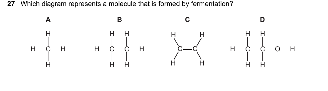 IGCSE 0654 May/June 2023 Paper 12 Question 27 — Aerobic & anaerobic respiration