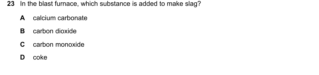 IGCSE 0654 May/June 2023 Paper 22 Question 23 — Extraction of metals