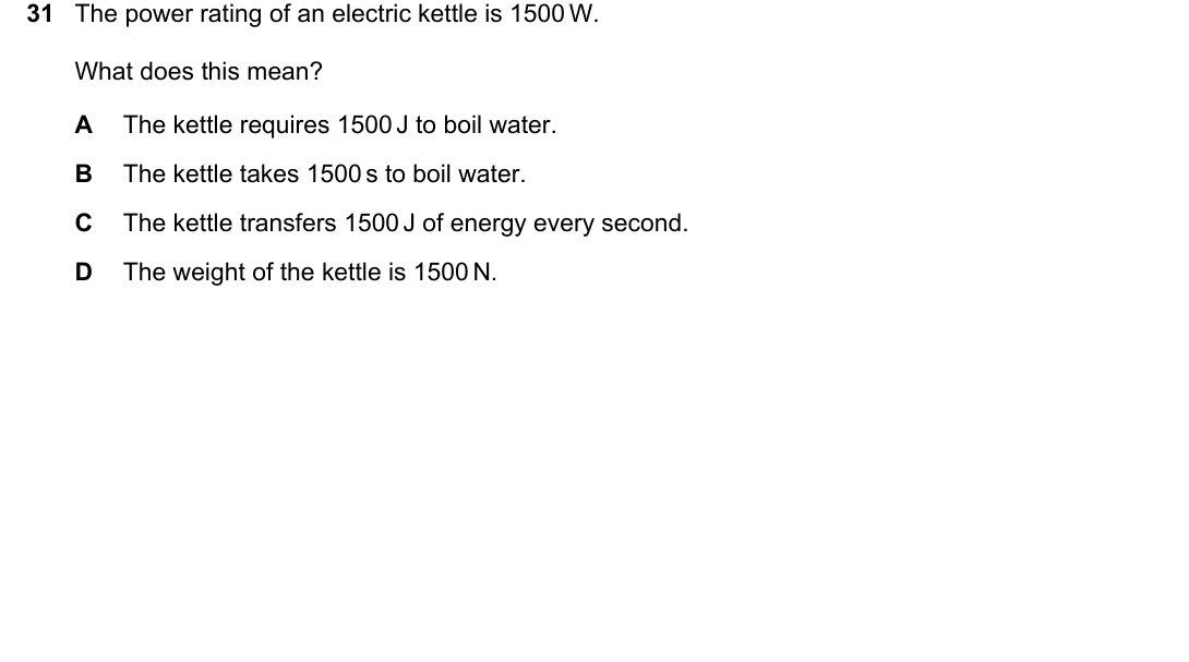IGCSE 0654 May/June 2024 Paper 11 Question 31 — Mass & weight