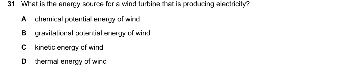 IGCSE 0654 May/June 2024 Paper 13 Question 31 — Energy stores & transfers