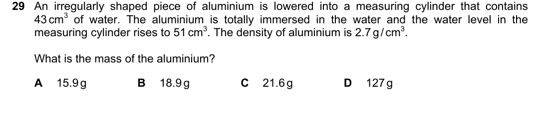 IGCSE 0654 May/June 2024 Paper 21 Question 29 — Physical quantities & measurement