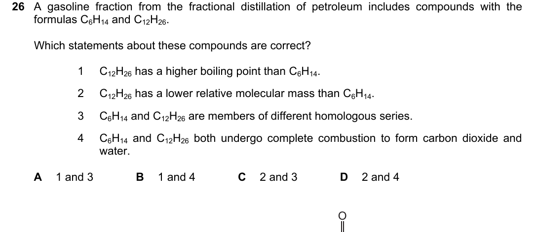 IGCSE 0654 May/June 2024 Paper 22 Question 26 — Fuels & petroleum