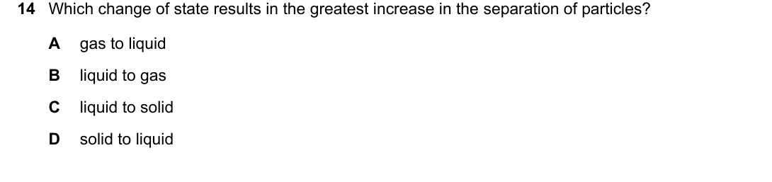 IGCSE 0654 May/June 2025 Paper 11 Question 14 — Changes of state