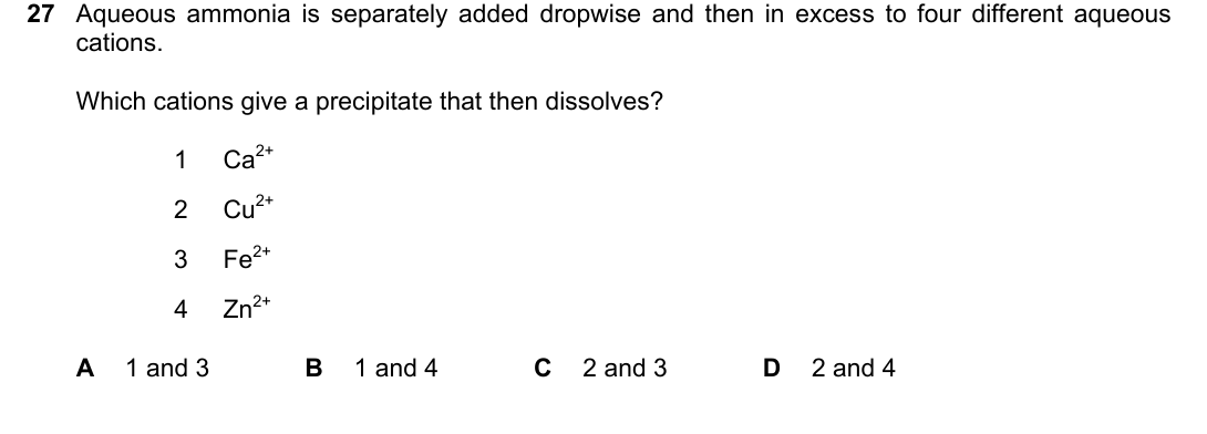 IGCSE 0654 May/June 2025 Paper 11 Question 27 — Ionic bonding