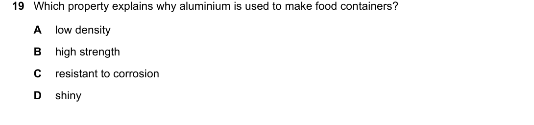 IGCSE 0654 May/June 2025 Paper 12 Question 19 — Density