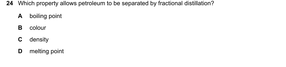 IGCSE 0654 May/June 2025 Paper 12 Question 24 — Fuels & petroleum
