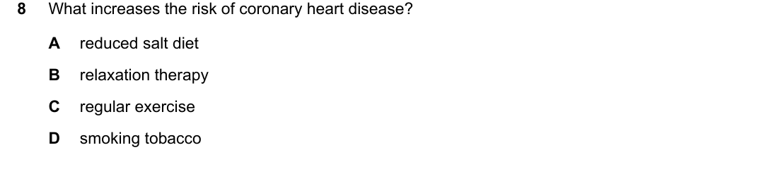 IGCSE 0654 May/June 2025 Paper 12 Question 8 — Heart & circulatory system