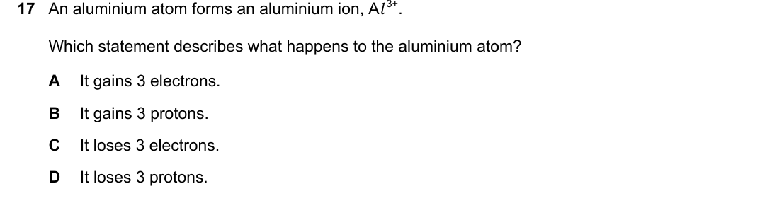 IGCSE 0654 May/June 2025 Paper 21 Question 17 — Atomic structure