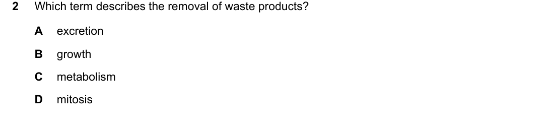 IGCSE 0654 May/June 2025 Paper 21 Question 2 — Excretion & the kidney