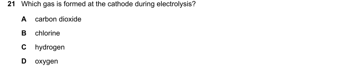 IGCSE 0654 May/June 2025 Paper 21 Question 21 — Electrolysis