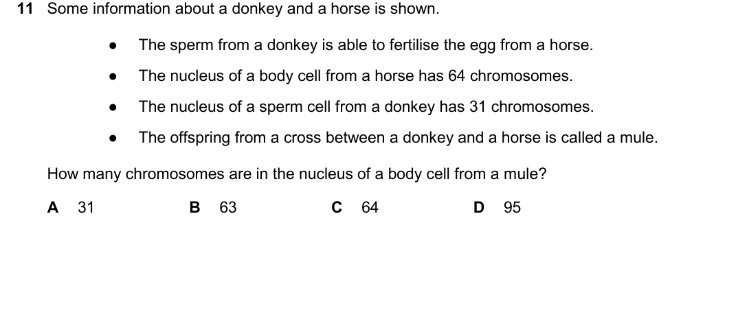 IGCSE 0654 May/June 2025 Paper 22 Question 11 — Animal & plant cell structure