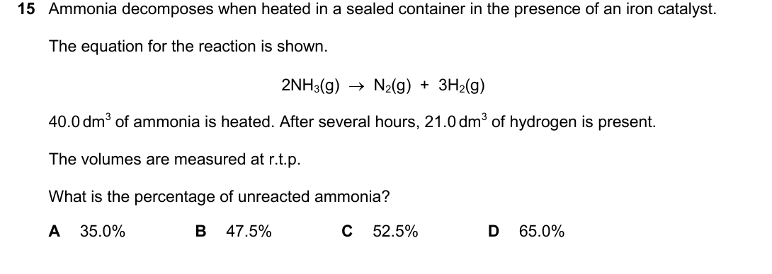 IGCSE 0654 May/June 2025 Paper 22 Question 15 — Factors affecting rate of reaction