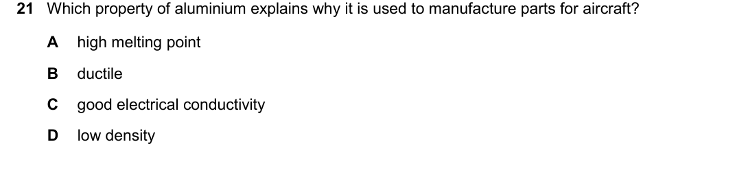 IGCSE 0654 May/June 2025 Paper 23 Question 21 — Density