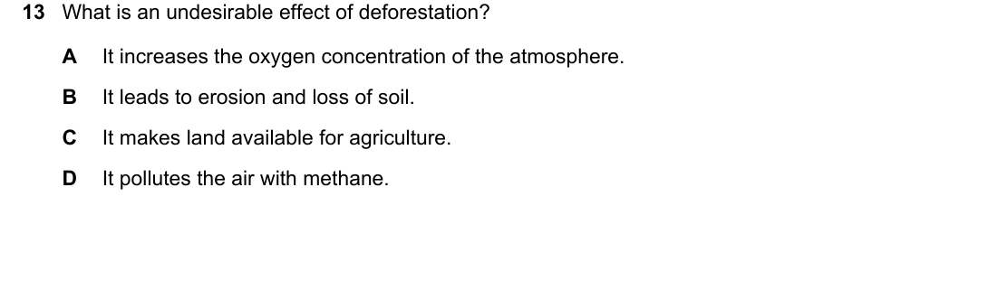 IGCSE 0654 Oct/Nov 2022 Paper 11 Question 13 — Conservation & sustainability