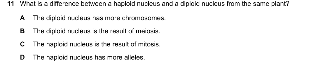 IGCSE 0654 Oct/Nov 2023 Paper 23 Question 11 — Mitosis & meiosis