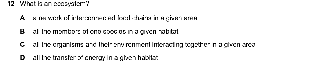 IGCSE 0654 Oct/Nov 2023 Paper 23 Question 12 — Populations & ecosystems
