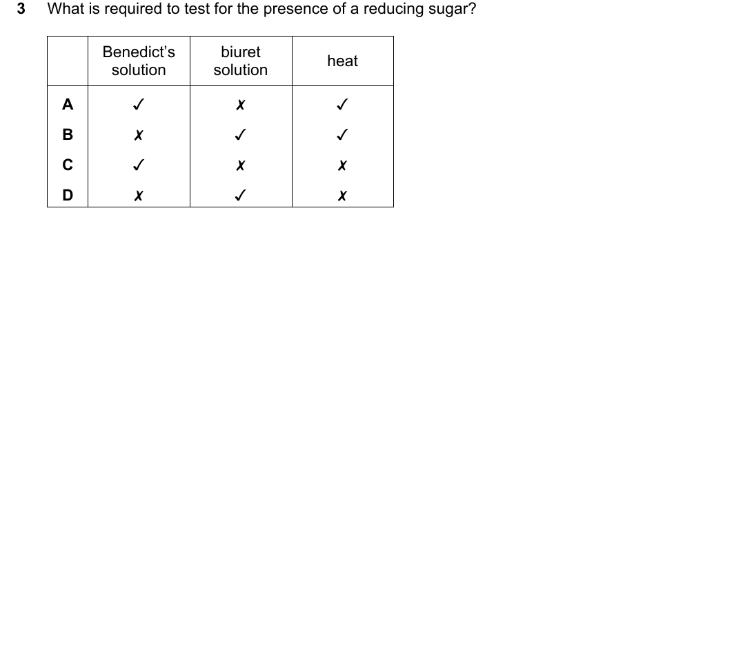IGCSE 0654 Oct/Nov 2024 Paper 12 Question 3 — Food tests