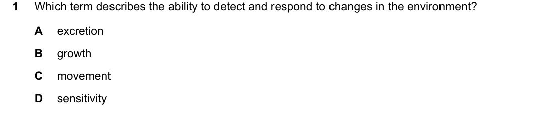 IGCSE 0654 Oct/Nov 2024 Paper 21 Question 1 — Excretion & the kidney