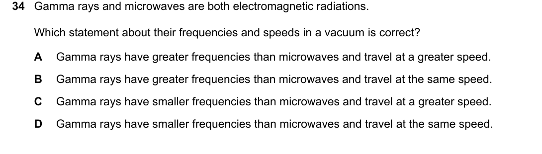 IGCSE 0654 Oct/Nov 2024 Paper 21 Question 34 — Electromagnetic spectrum