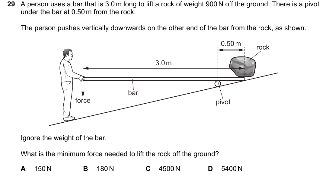 IGCSE 0654 Oct/Nov 2024 Paper 23 Question 29 — Mass & weight