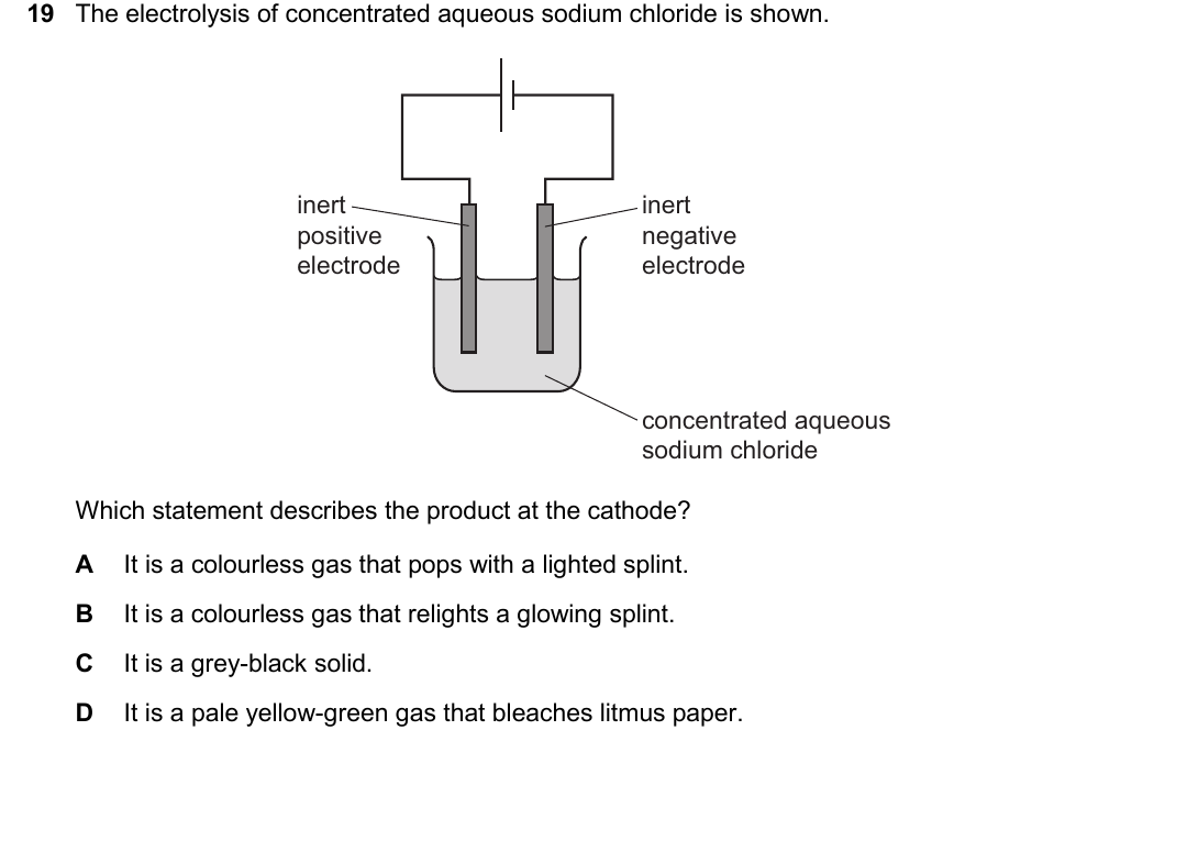 IGCSE 0654 Oct/Nov 2025 Paper 11 Question 19 — Electrolysis
