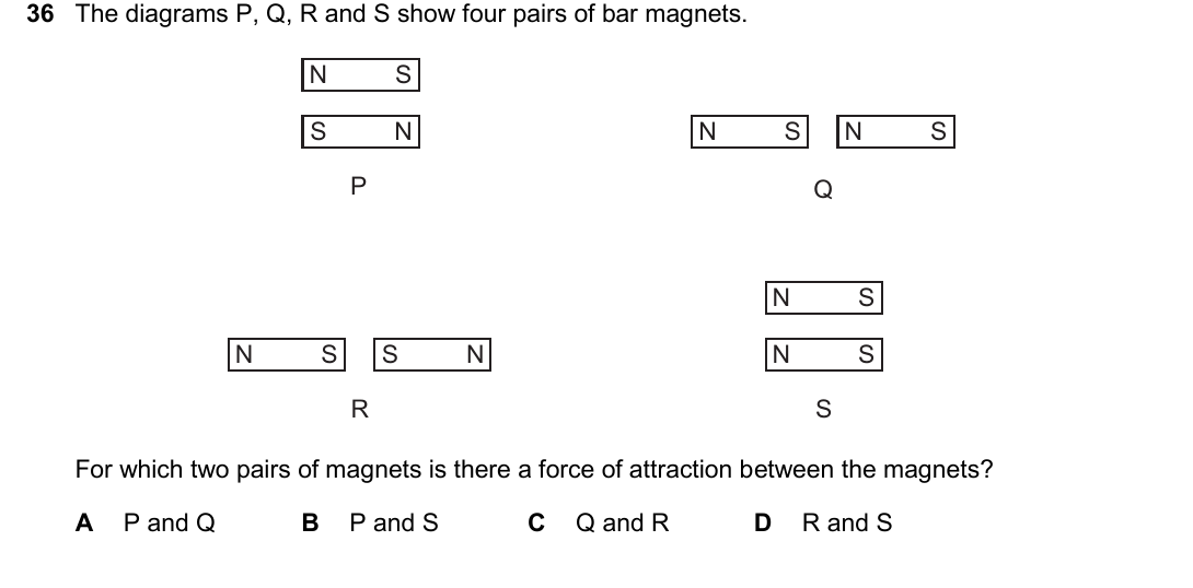 IGCSE 0654 Oct/Nov 2025 Paper 11 Question 36 — Magnetism