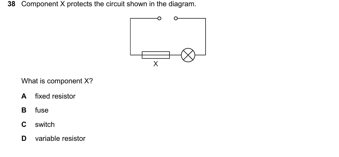 IGCSE 0654 Oct/Nov 2025 Paper 11 Question 38 — Electric circuits