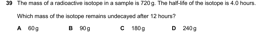 IGCSE 0654 Oct/Nov 2025 Paper 11 Question 39 — Isotopes