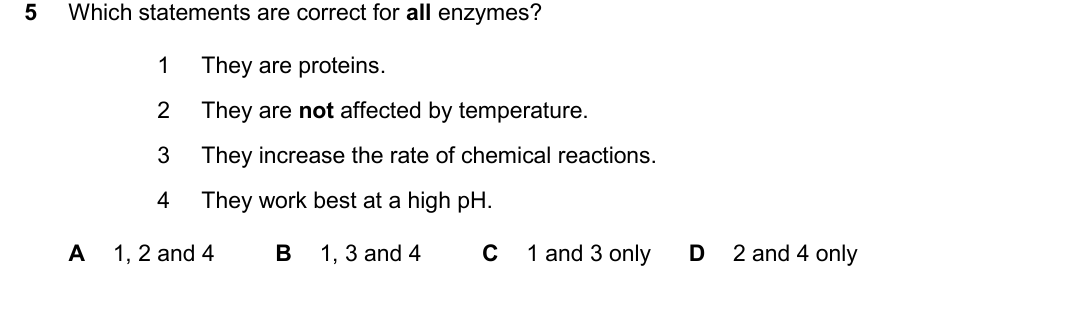 IGCSE 0654 Oct/Nov 2025 Paper 11 Question 5 — Enzyme action