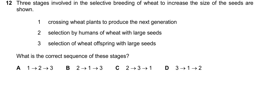 IGCSE 0654 Oct/Nov 2025 Paper 12 Question 12 — Selective breeding