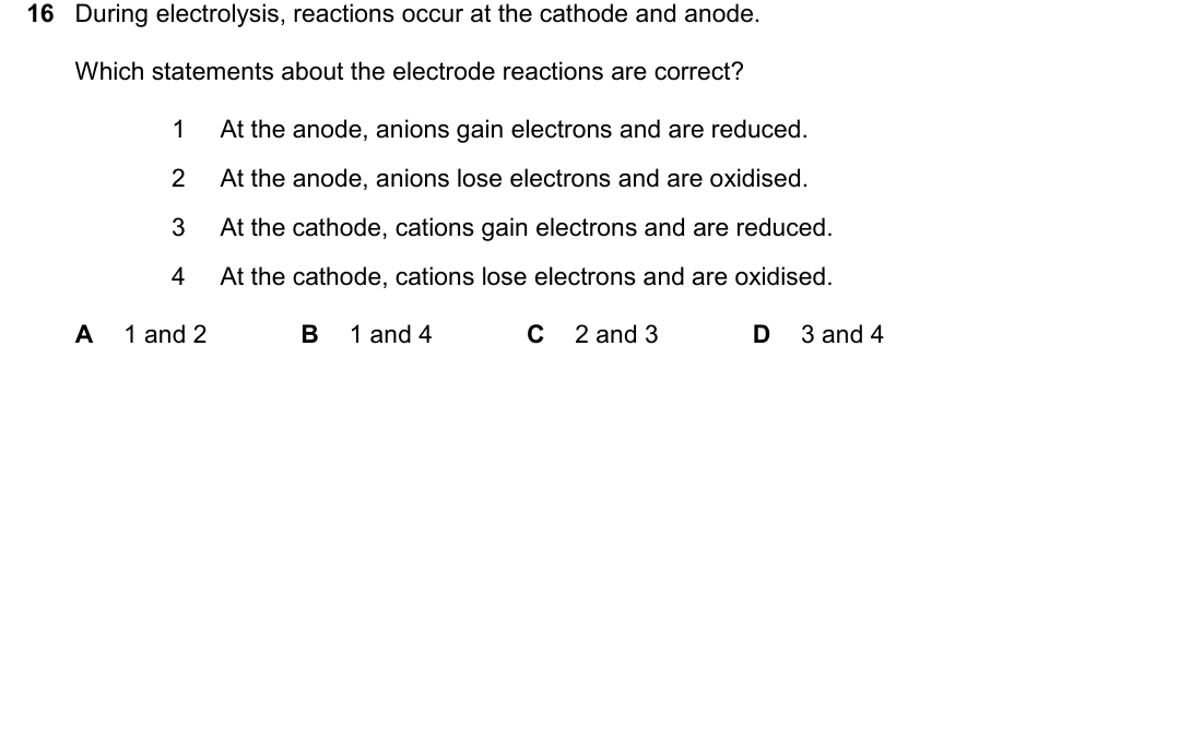 IGCSE 0654 Oct/Nov 2025 Paper 21 Question 16 — Electrolysis