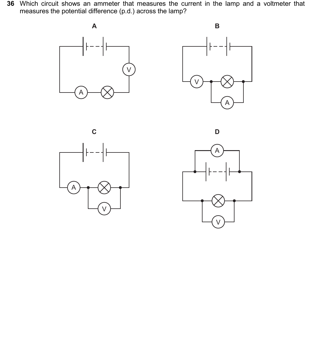 IGCSE 0654 Oct/Nov 2025 Paper 21 Question 36 — Current, voltage & resistance