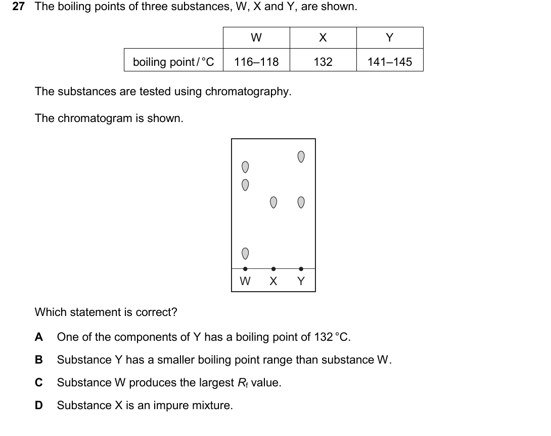 IGCSE 0654 Oct/Nov 2025 Paper 22 Question 27 — Separation & purification