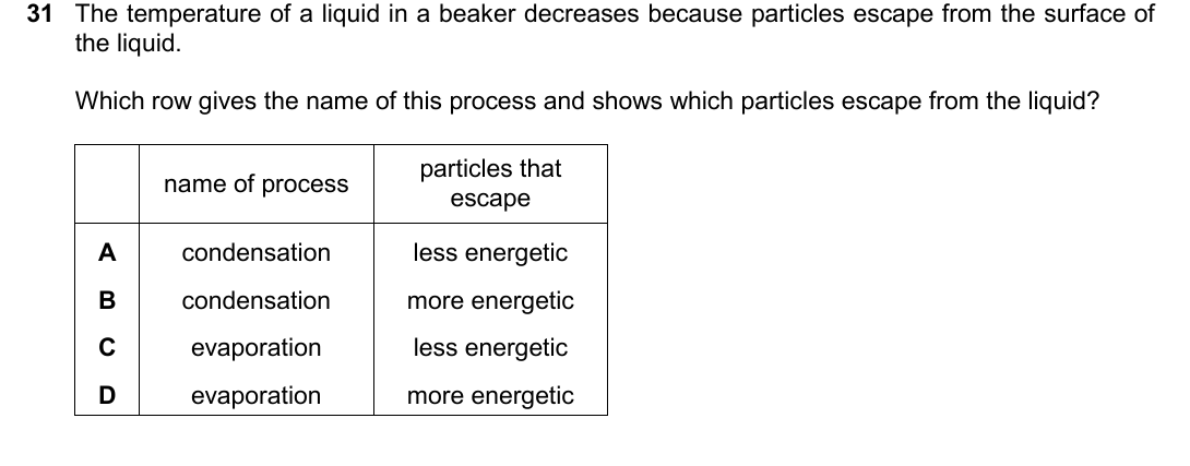 IGCSE 0654 Oct/Nov 2025 Paper 22 Question 31 — Changes of state