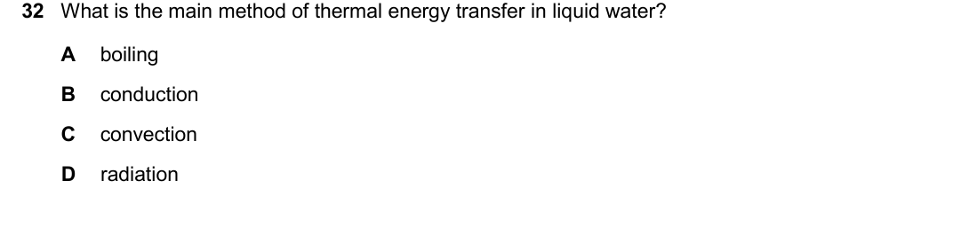 IGCSE 0654 Oct/Nov 2025 Paper 22 Question 32 — Conduction, convection & radiation