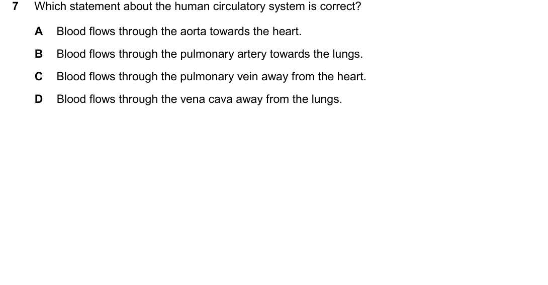 IGCSE 0654 Oct/Nov 2025 Paper 22 Question 7 — Heart & circulatory system