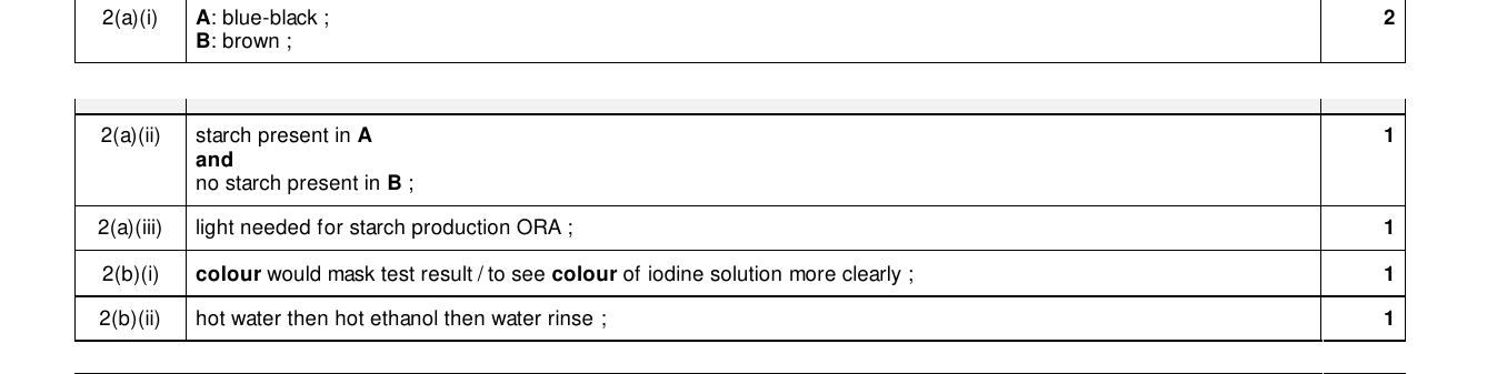 Mark scheme for IGCSE 0654 March 2025 Paper 62 Q2