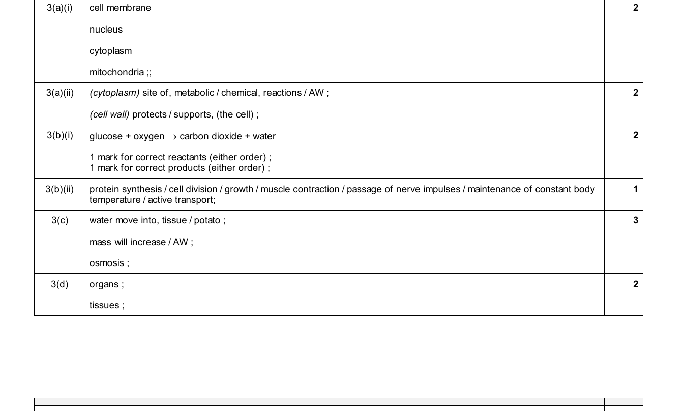 Mark scheme for IGCSE 0654 Jun 2025 Paper 31 Q3