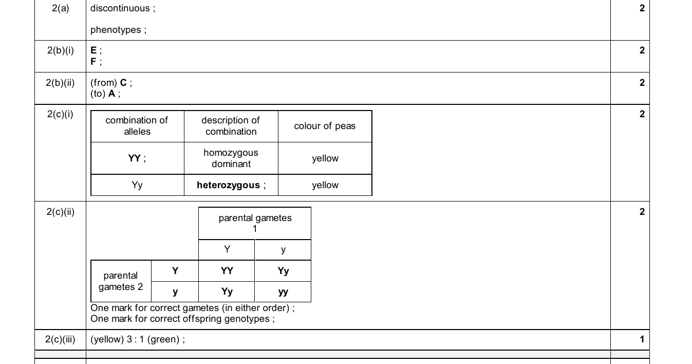 Mark scheme for IGCSE 0654 Jun 2025 Paper 32 Q2