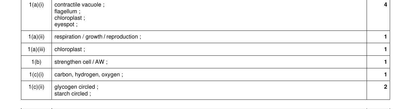 Mark scheme for IGCSE 0654 Nov 2024 Paper 31 Q1